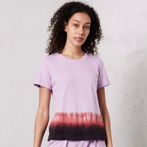 NWT Raquel Allegra Purple Horizon Tye Dye Boyfriend Tee T-Shirt Sz 0 XS